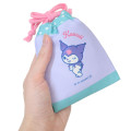 Japan Sanrio Drawstring Pouch - Kuromi / Retro - 2