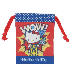 Japan Sanrio Drawstring Pouch - Hello Kitty / Retro