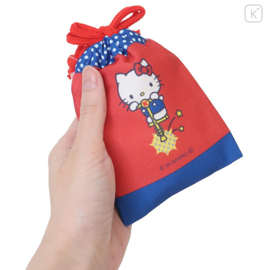 Japan Sanrio Drawstring Pouch - Hello Kitty / Retro - 2