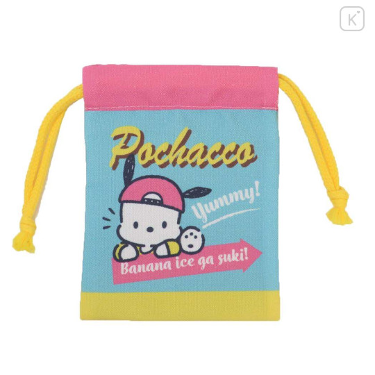 Japan Sanrio Drawstring Pouch - Pochacco / Retro - 1