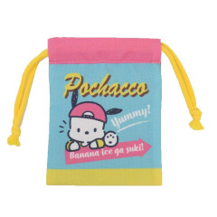 Japan Sanrio Drawstring Pouch - Pochacco / Retro