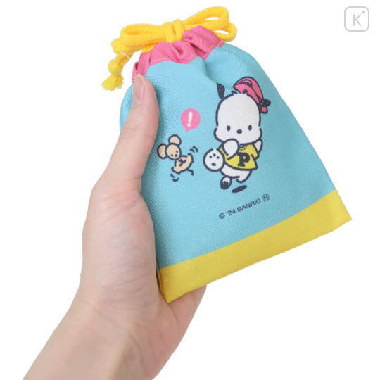 Japan Sanrio Drawstring Pouch - Pochacco / Retro - 2