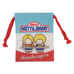 Japan Sanrio Drawstring Pouch - Patty & Jimmy / Retro