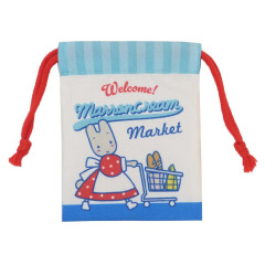 Japan Sanrio Drawstring Pouch - Marroncream / Retro