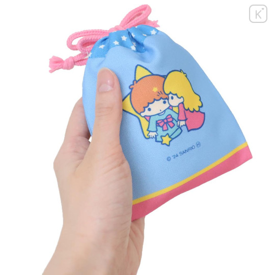 Japan Sanrio Drawstring Pouch - Little Twin Stars / Retro - 2