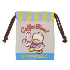 Japan Sanrio Drawstring Pouch - Pekkle / Retro