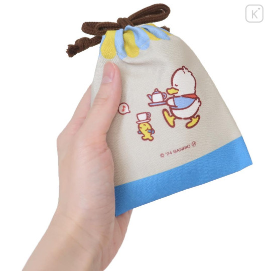 Japan Sanrio Drawstring Pouch - Pekkle / Retro - 2