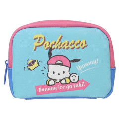 Japan Sanrio Square Pouch - Pochacco / Retro