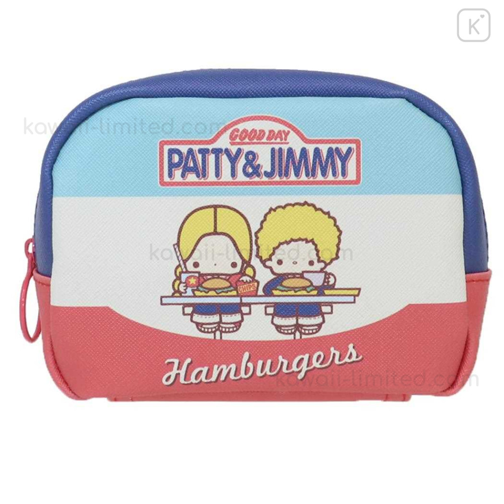 Japan Sanrio Square Pouch - Patty & Jimmy : Retro | Kawaii