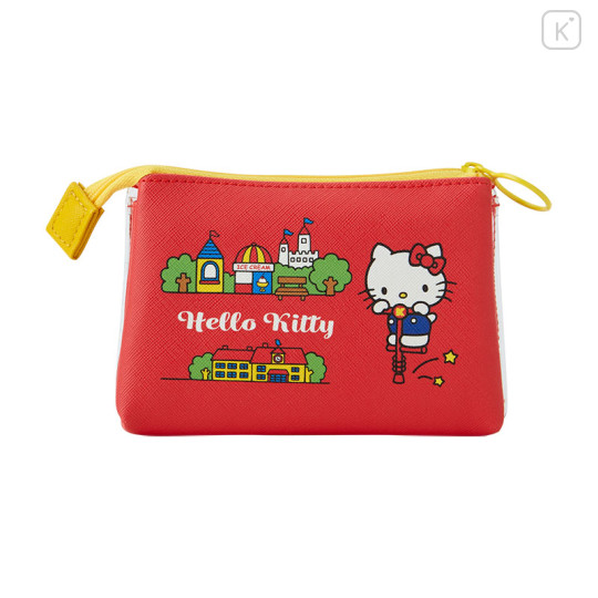 Japan Sanrio Flat Pouch - Hello Kitty / Retro Clear Cassette - 2