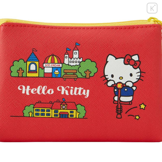 Japan Sanrio Flat Pouch - Hello Kitty / Retro Clear Cassette - 5