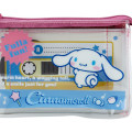 Japan Sanrio Flat Pouch - Cinnamoroll / Retro Clear Cassette - 4