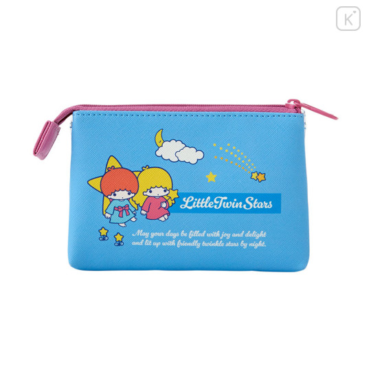 Japan Sanrio Flat Pouch - Little Twin Stars / Retro Clear Cassette - 2