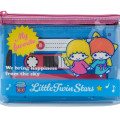 Japan Sanrio Flat Pouch - Little Twin Stars / Retro Clear Cassette - 4