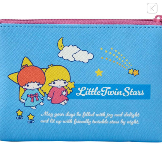 Japan Sanrio Flat Pouch - Little Twin Stars / Retro Clear Cassette - 5