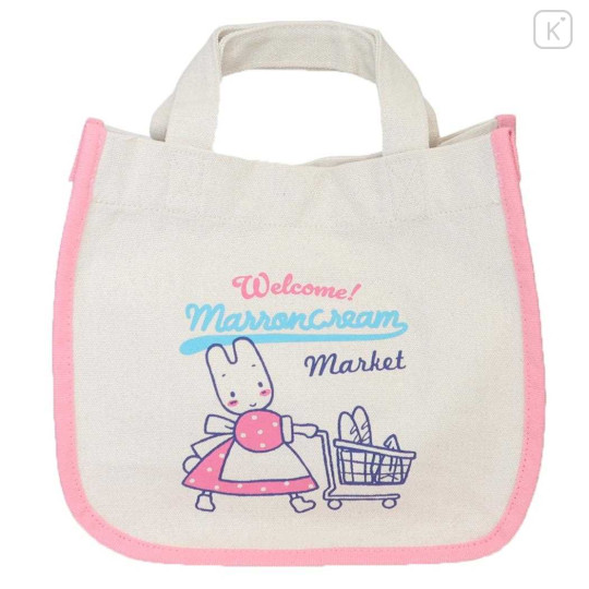 Japan Sanrio Mini Tote Bag - Marroncream / Retro - 1