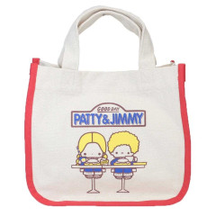 Japan Sanrio Mini Tote Bag - Patty & Jimmy / Retro