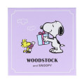 Japan Peanuts Square Memo With Box - Snoopy & Woodstock / Purple Exchange Gift - 1