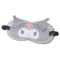 Japan Sanrio Sleeping Mask & Kid Pillow - Kuromi / Good Night - 1