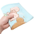 Japan San-X Hand Towel - Rilakkuma / Chairoikoguma & Forest Friends Blue - 3