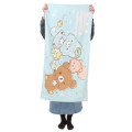 Japan San-X Bath Towel - Rilakkuma / Chairoikoguma & Forest Friends Blue - 4