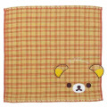 Japan San-X Hand Towel - Rilakkuma / Face Plaid - 1