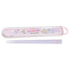 Japan San-X Chopsticks 16.5cm with Case - Rilakkuma / Sweet