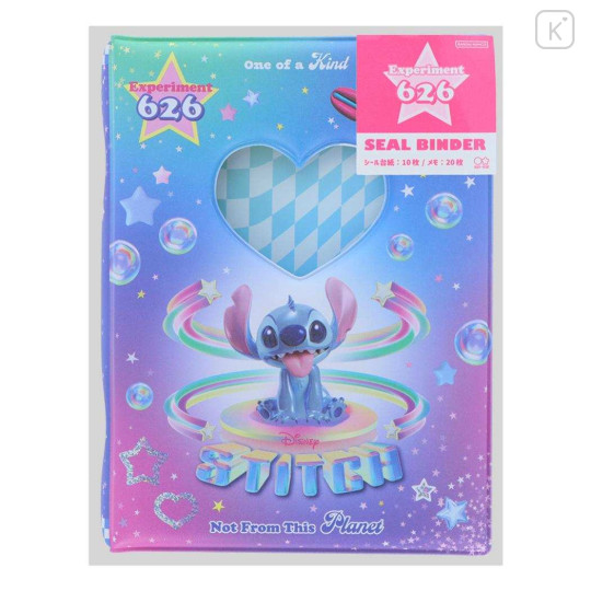 Japan Disney Sticker Notebook - Stitch / Y2k Houndstooth - 1