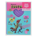 Japan Disney Sticker Notebook - Zootopia / Y2k Houndstooth - 1