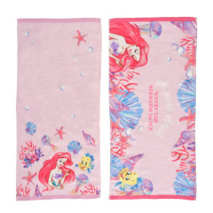 Japan Disney Store Face Towel Set Of 2 - Ariel / In The Sea Pink