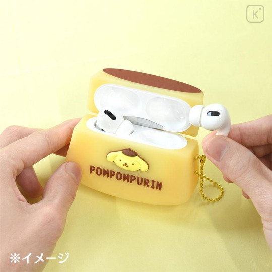 Japan Sanrio AirPods Pro Soft Case - Pompompurin / Pudding - 5