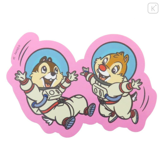 Japan Disney Vinyl Deco Sticker - Chip & Dale / Astronaut - 1