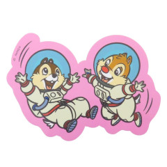 Japan Disney Vinyl Deco Sticker - Chip & Dale / Astronaut
