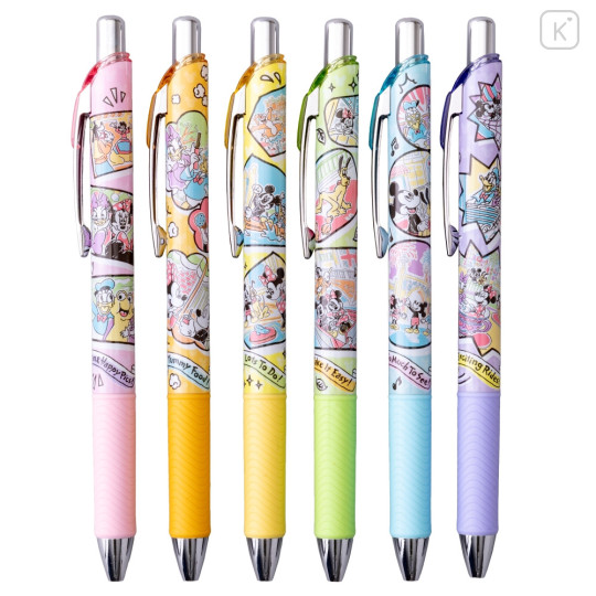 Japan Tokyo Disney Resort EnerGel Gel Ballpoint Pen Set - Mickey Mouse & Friends / Coloful Comic - 1