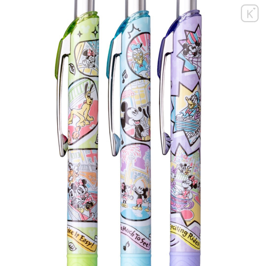 Japan Tokyo Disney Resort EnerGel Gel Ballpoint Pen Set - Mickey Mouse & Friends / Coloful Comic - 3