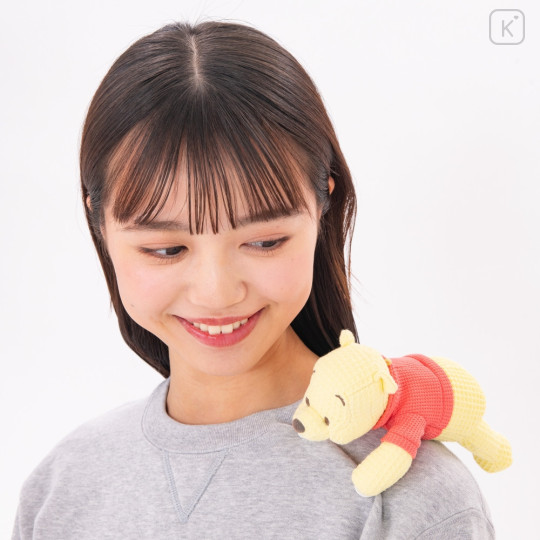 Japan Tokyo Disney Resort Shoulder Plush Toy & Keychain - Pooh / Pale - 6