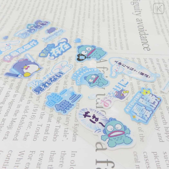 Japan Sanrio Sticker - Characters / Japanese Messages Idol Cinnamoroll & Hangyodon & Tuxedo Sam - 2