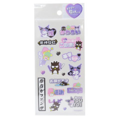 Japan Sanrio Sticker - Characters / Japanese Messages Idol Bad Badtz-maru & Kuromi & Little Twin Stars