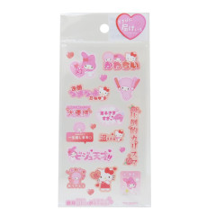 Japan Sanrio Sticker - Characters / Japanese Messages Idol Hello Kitty & My Melody & My Sweet Piano