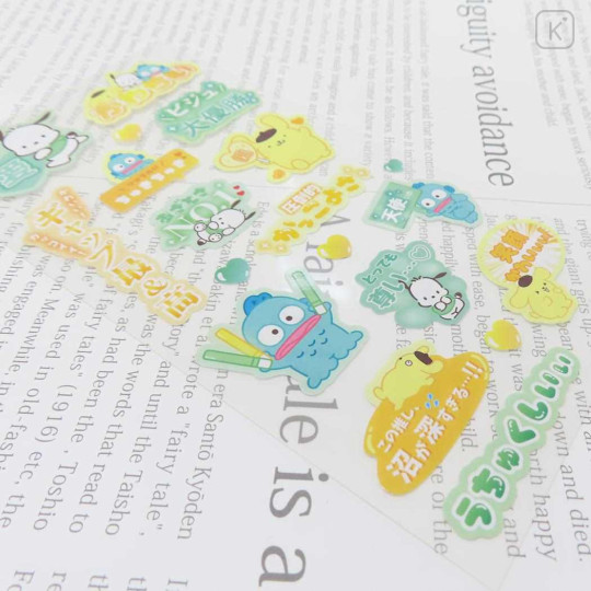 Japan Sanrio Sticker - Characters / Japanese Messages Idol Hangyodon & Pochacco & Pompompurin - 2