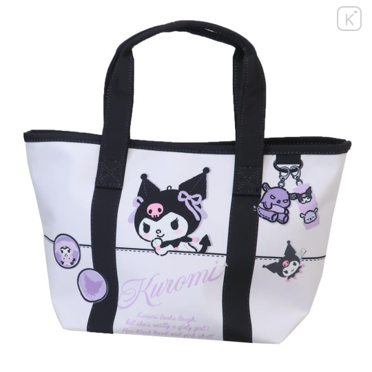 Japan Sanrio Mini Tote Bag - Kuromi / Drawing Art - 1