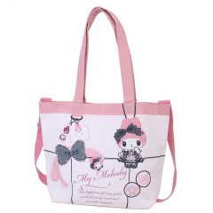 Japan Sanrio 2Way Shoulder Bag - My Melody / Midnight Melokuro Drawing Art