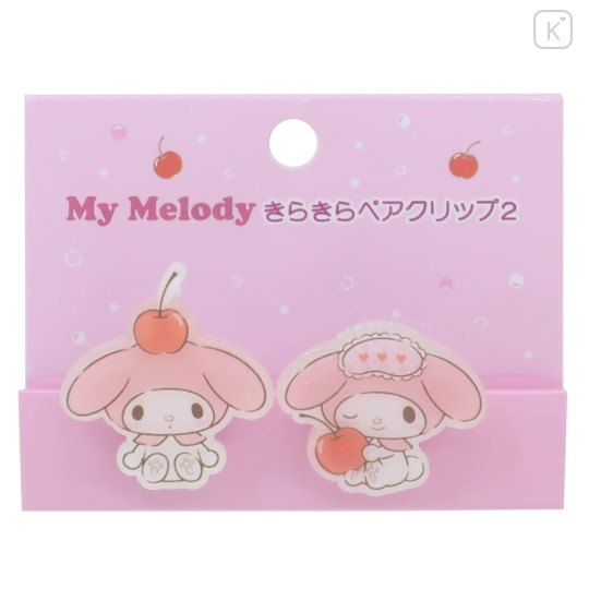 Japan Sanrio Acrylic Clip Set - My Melody / Cherry - 1