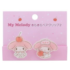 Japan Sanrio Acrylic Clip Set - My Melody / Cherry