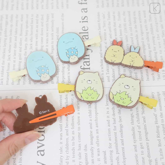 Japan San-X Hair Clip Set - Neko / Sumikko Gurashi - 2