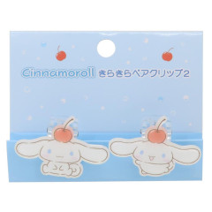 Japan Sanrio Acrylic Clip Set - Cinnamoroll / Cherry