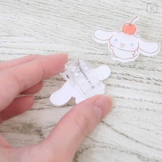 Japan Sanrio Acrylic Clip Set - Cinnamoroll / Cherry - 2