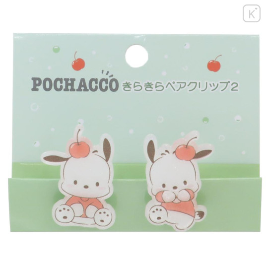 Japan Sanrio Acrylic Clip Set - Pochacco / Cherry - 1