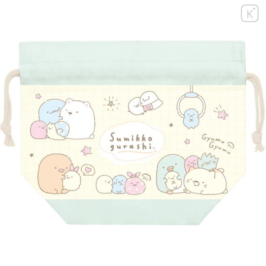 Japan San-X Drawstring Bag - Sumikko Gurashi / Squishy - 1