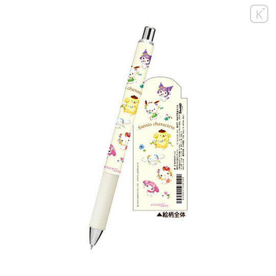 Japan Sanrio EnerGel Gel Pen - Characters / Flower Cream - 2